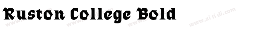 Ruston College Bold字体转换